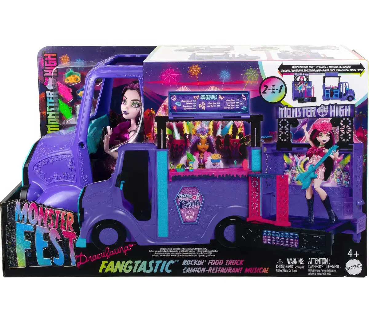 Monster High Playset Fangtastic Rockin' Food Truck 2-In-1 Playset 1