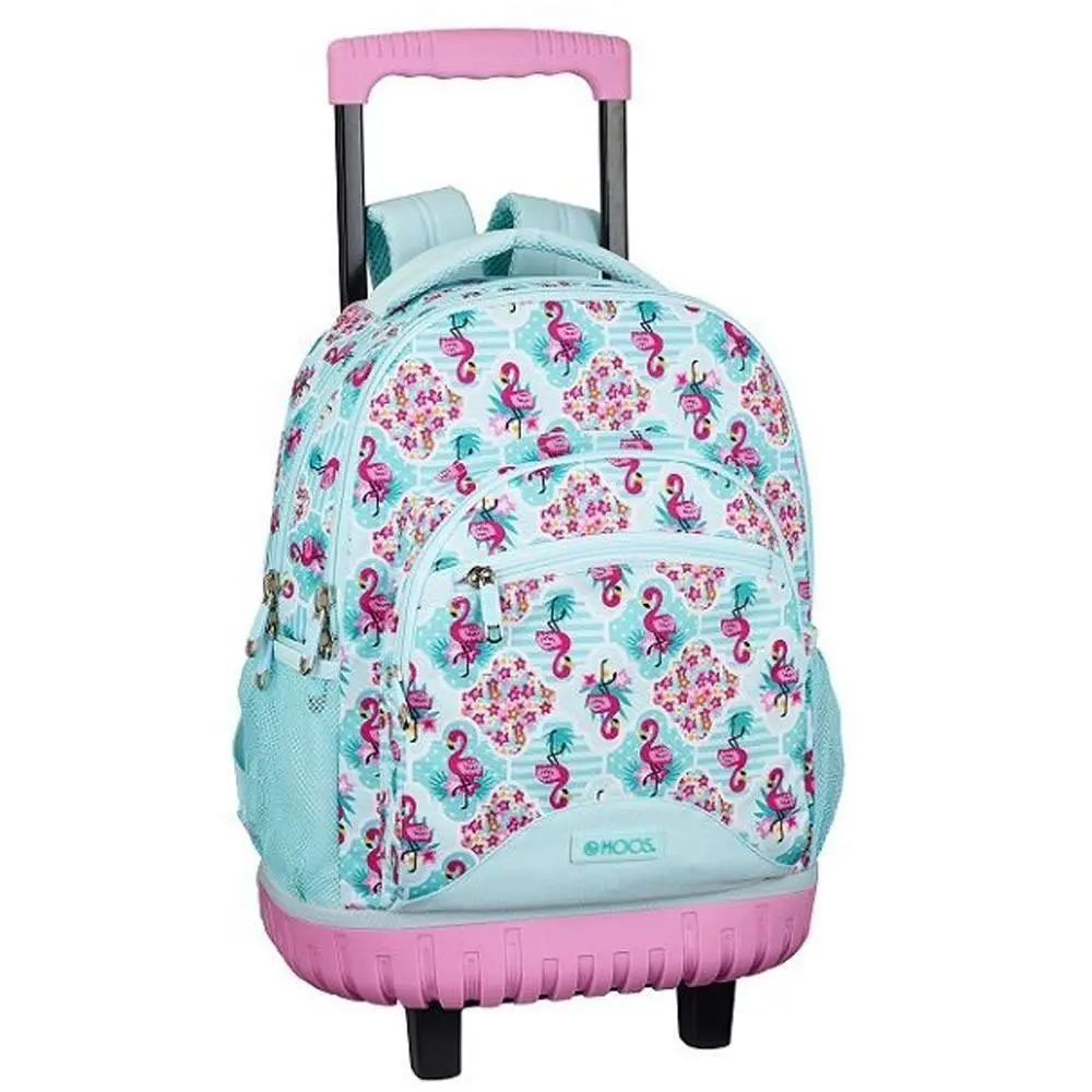 Moos Flamingo Turquoise Large Rucksack Trolley Bag 1