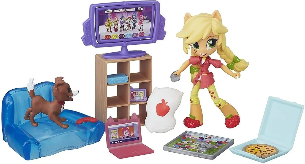 My Little Pony Equestrian Girls Minis Applejack Slumber Party Games Set Playset 1