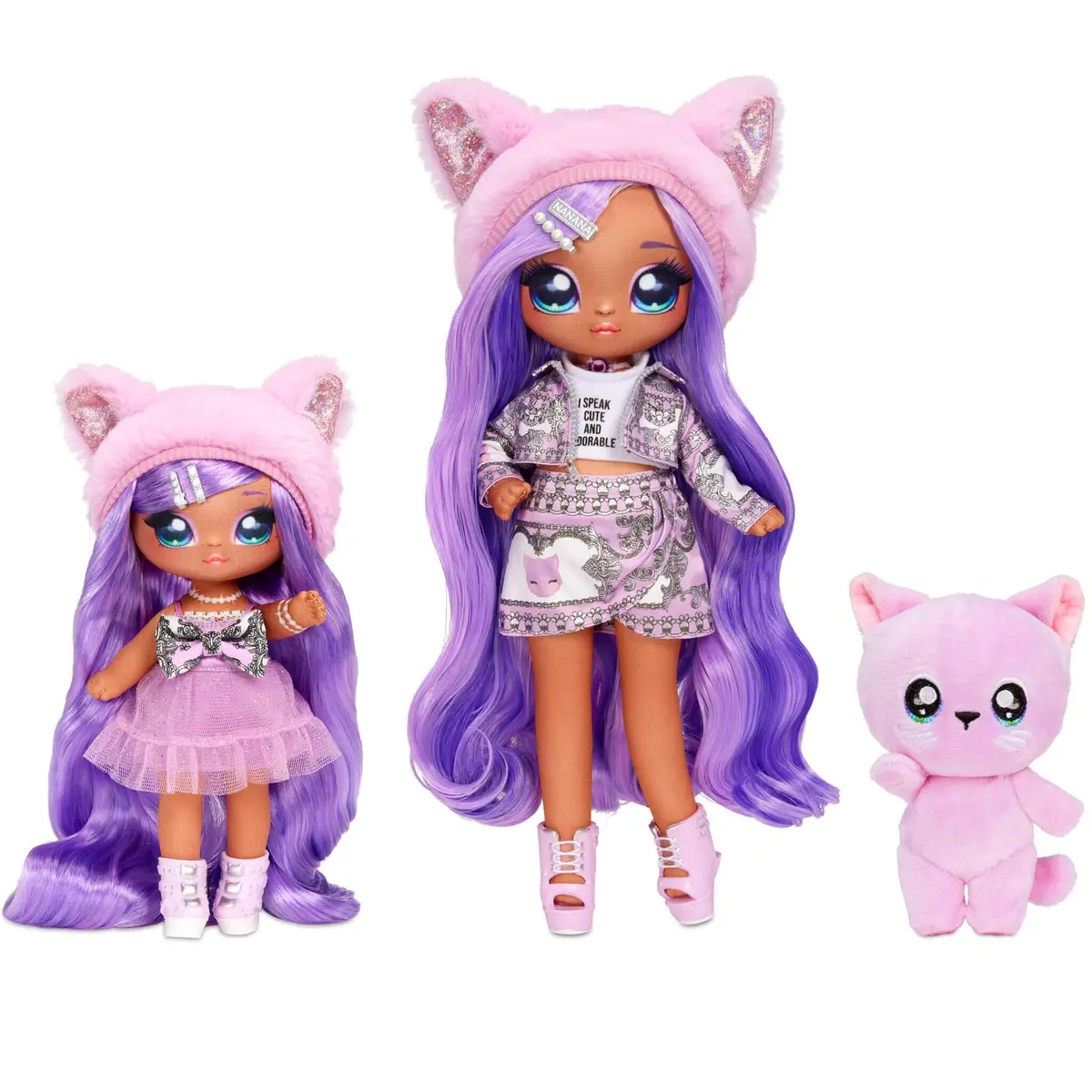 Na! Na! Na! Surprise Family Soft Lavender Kitty Family Doll Set 1