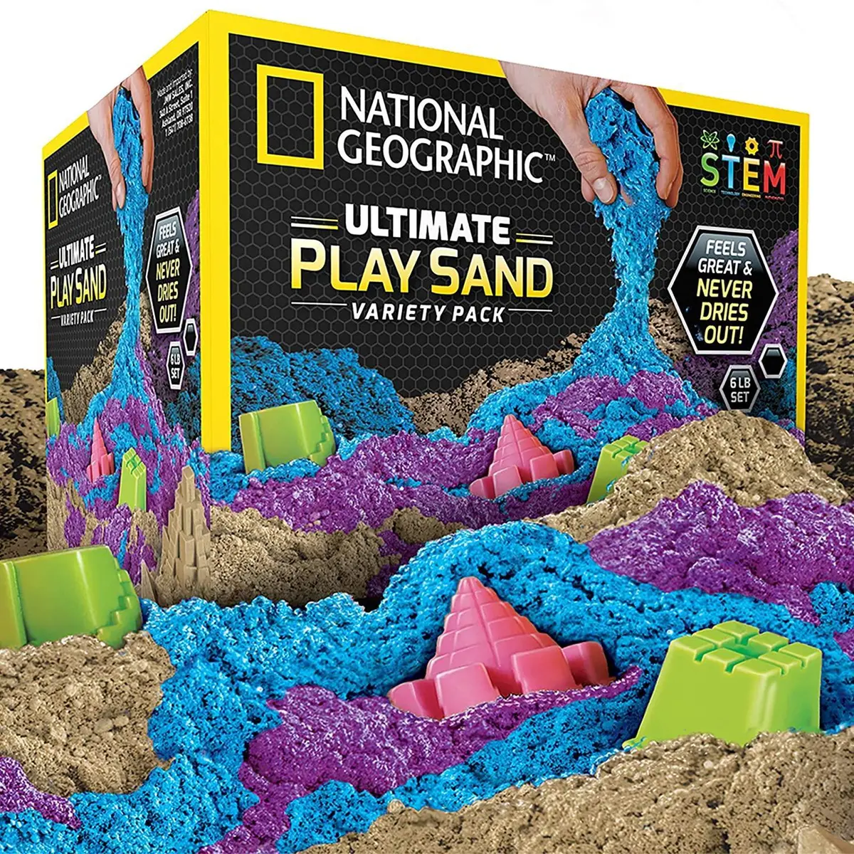 National Geographic Play Sand - Assorted Colours 1