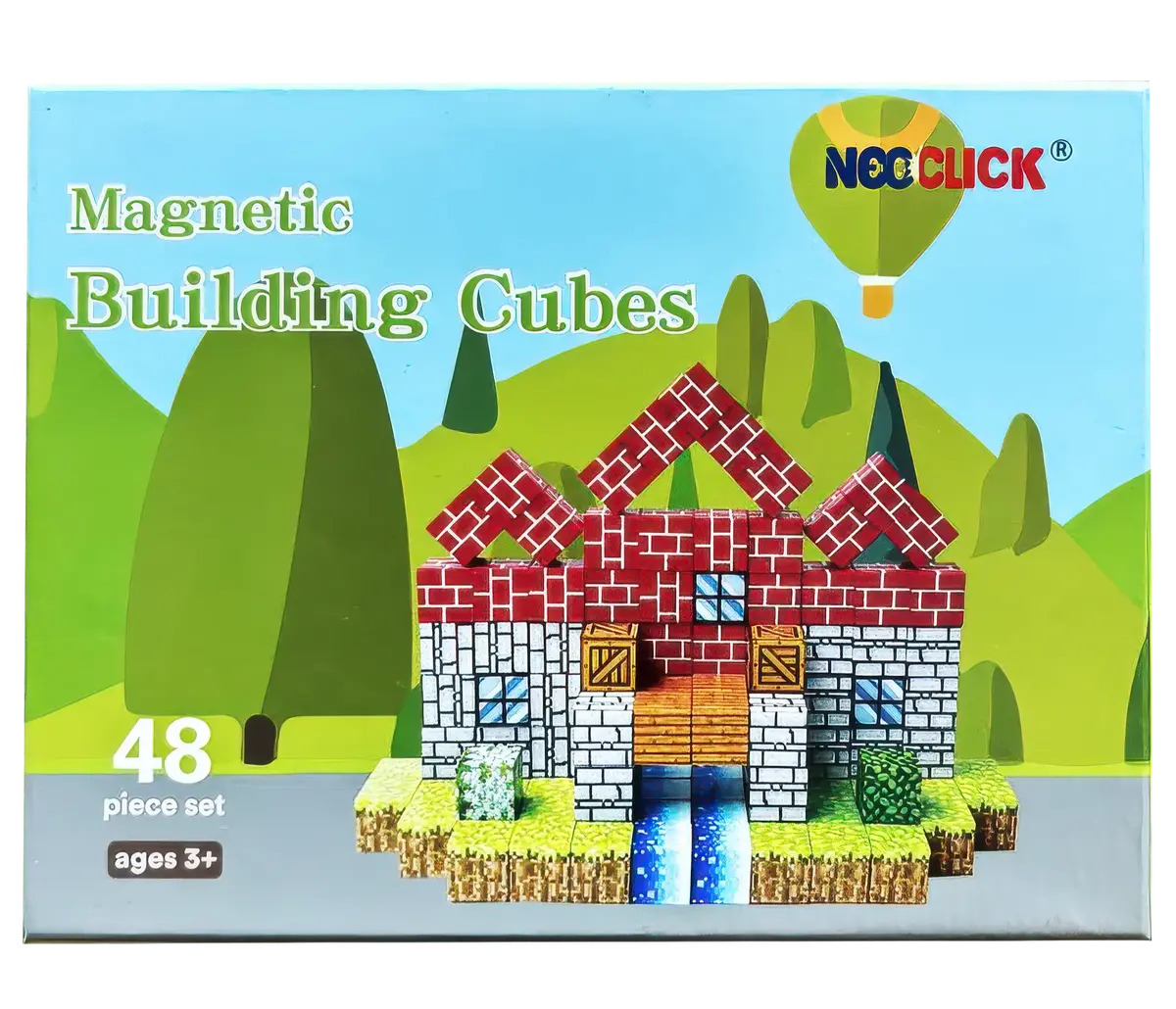 Neo Click Magnetic Building Cubes – 48Pce Set 1