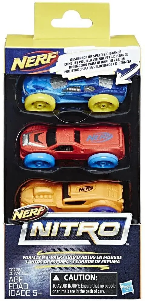 Nerf Nitro C0776 Foam Cars - Pack Of 3 1
