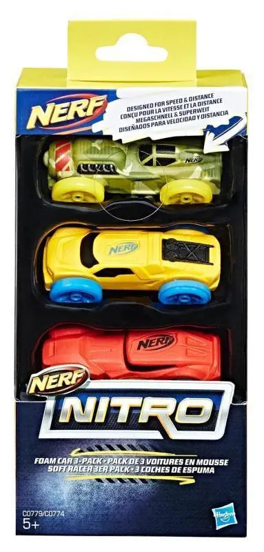 Nerf Nitro C0779 Foam Cars - Pack Of 3 1