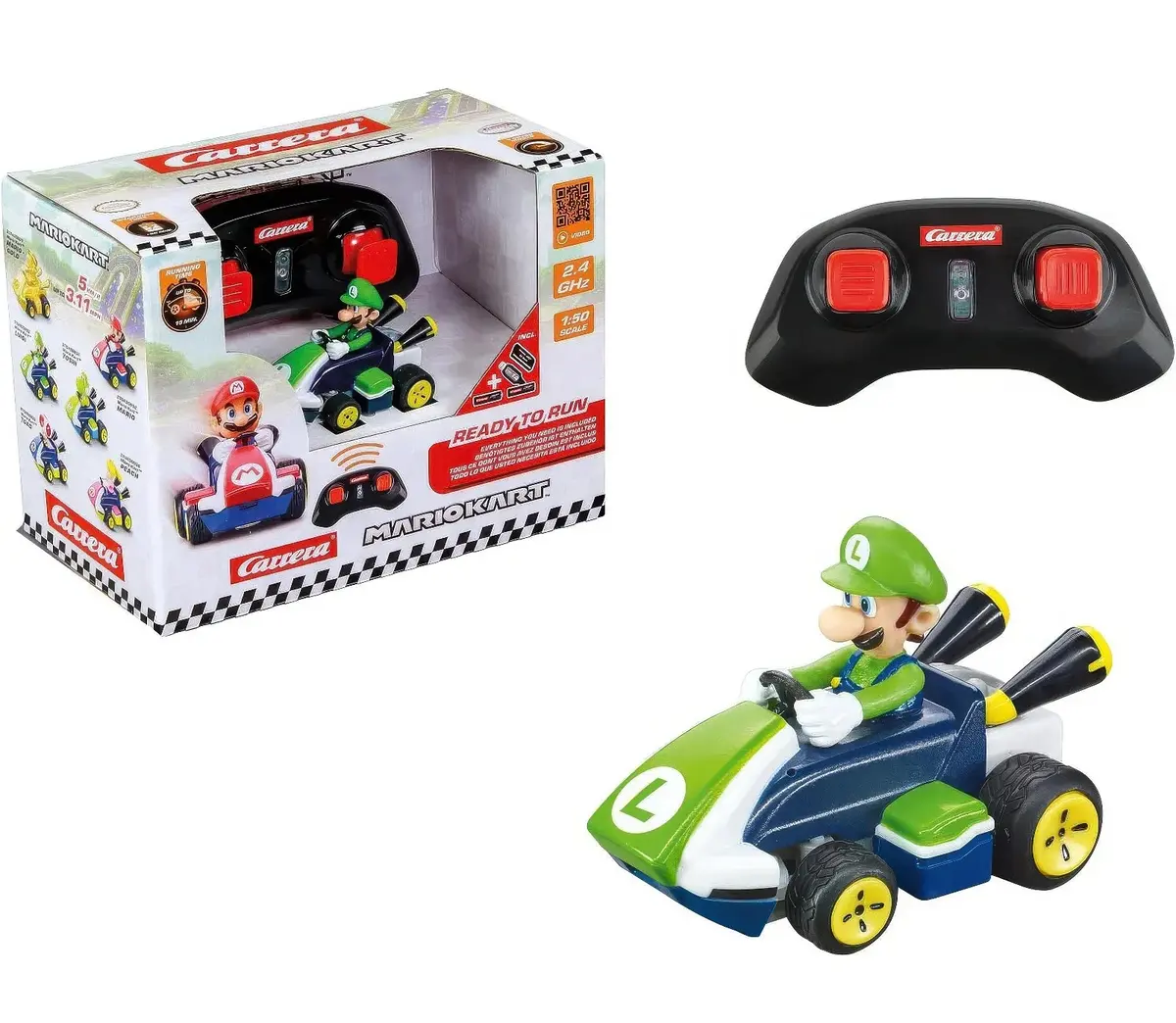 Mario Kart Nintendo Luigi Mini 1:50 Rc Racing Car 1