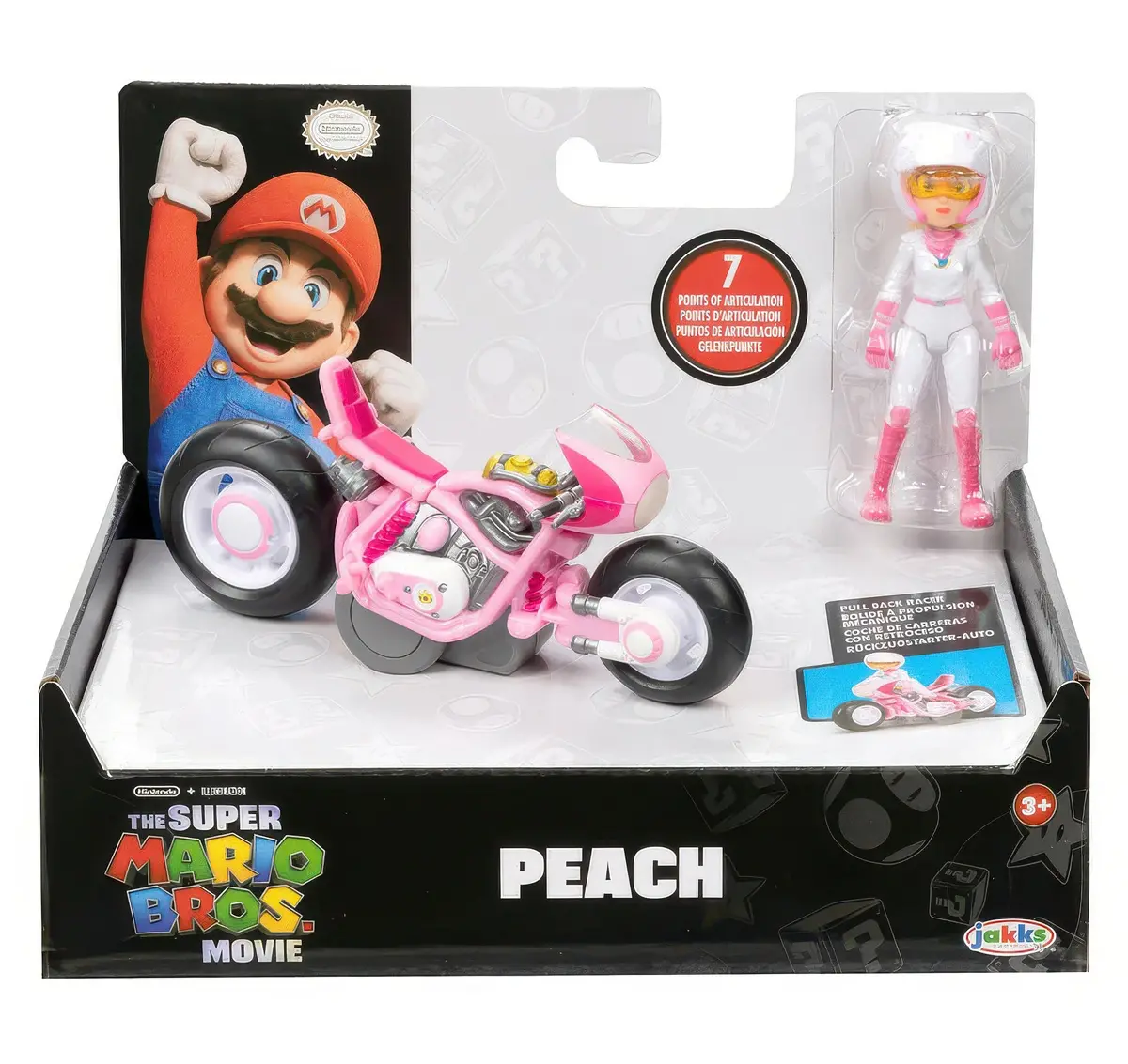 Nintendo Super Mario Movie Peach 7Cm Figure With Kart Set 1