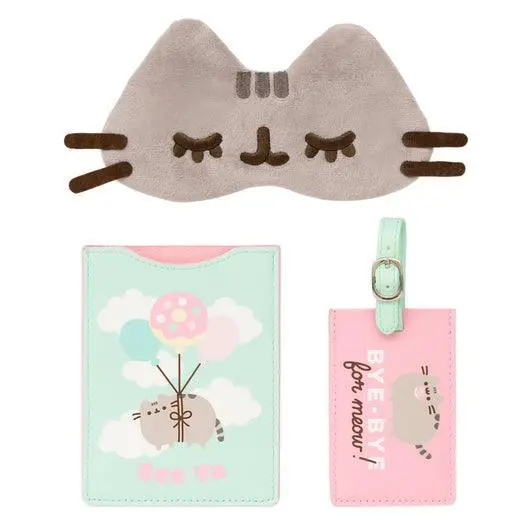 Official Pusheen Travel Set – Passport Holder, Luggage Tag And Sleep Mask 1