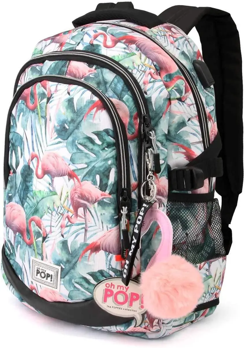 Oh My Pop! Flamenco Tropical-Running Hs Backpack Casual Daypack, 44Cm School 1