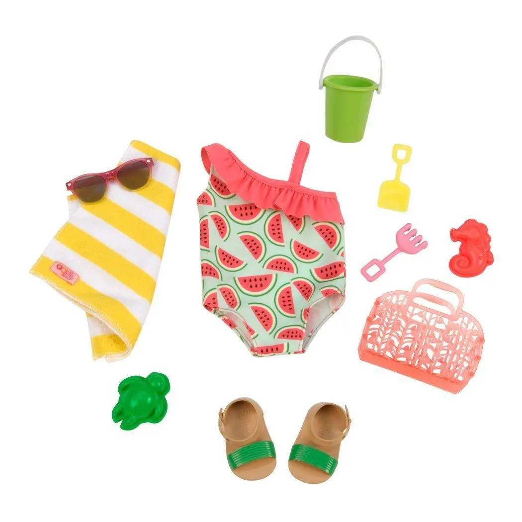 Our Generation Bd30241z Dolls Slice Of Fun Watermelon Bathing Suit 1
