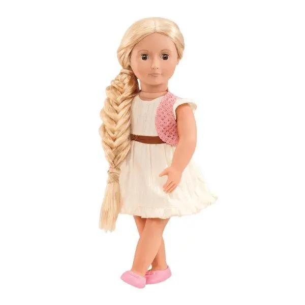 Our Generation Bd31028 Phoebe Hairgrow Doll – White Dress Dolls 1