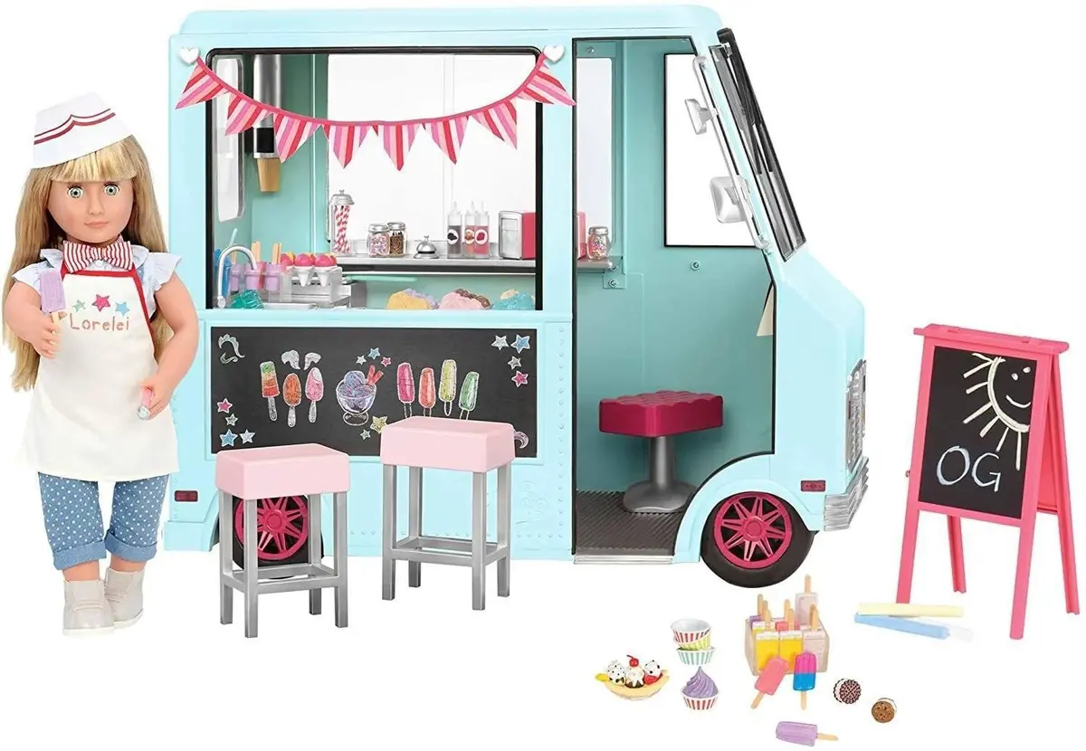 Our Generation Bd37252 Sweet Stop Ice Cream Truck Dolls 1