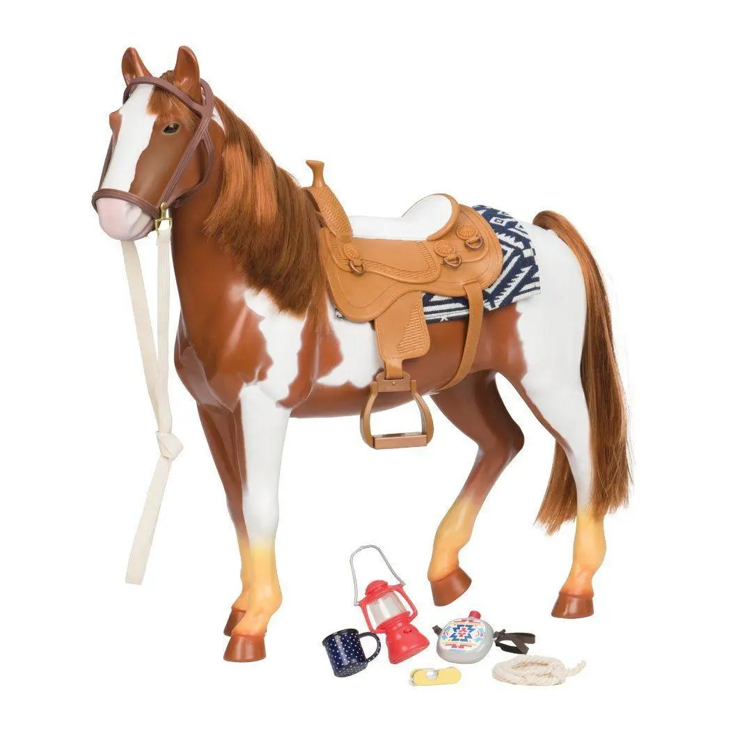 Our Generation Bd38017 Pinto Toy Horse, Brown & White, 18-Inch 1