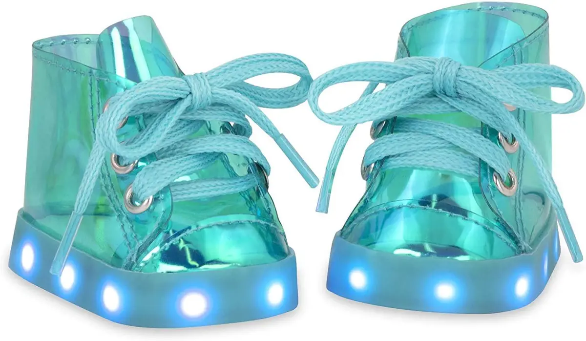 Our Generation Blue Light-Up Dolls Shoes 1
