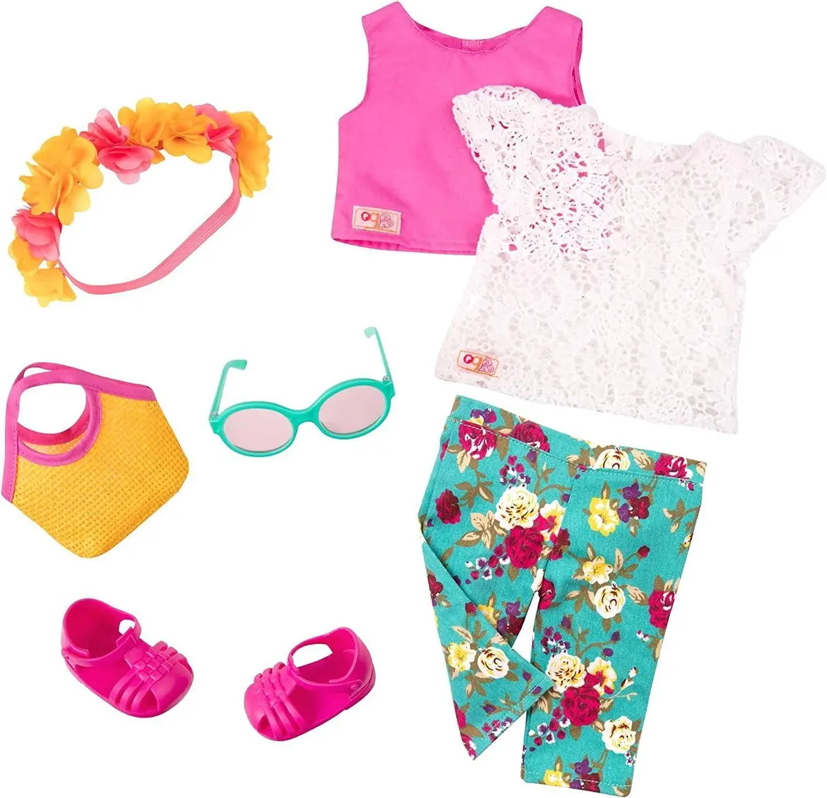 Our Generation Deluxe Doll Clothes - Trousers With Flowers 2