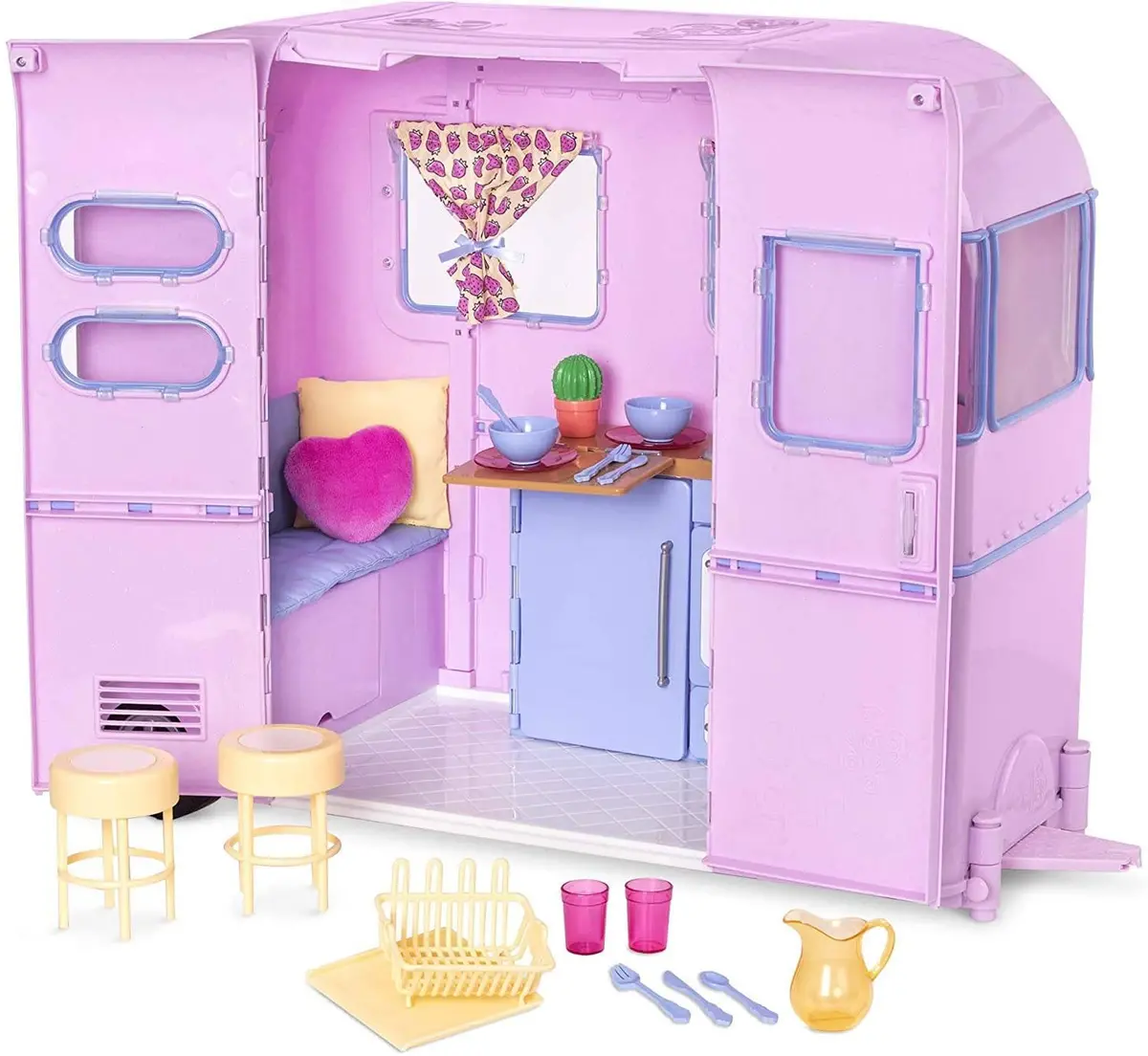 Our Generation Dolls Pink Caravan Playset 1