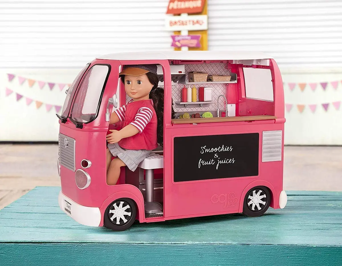 Our Generation Food Truck Pink Bd37969z Dolls Accessories 1
