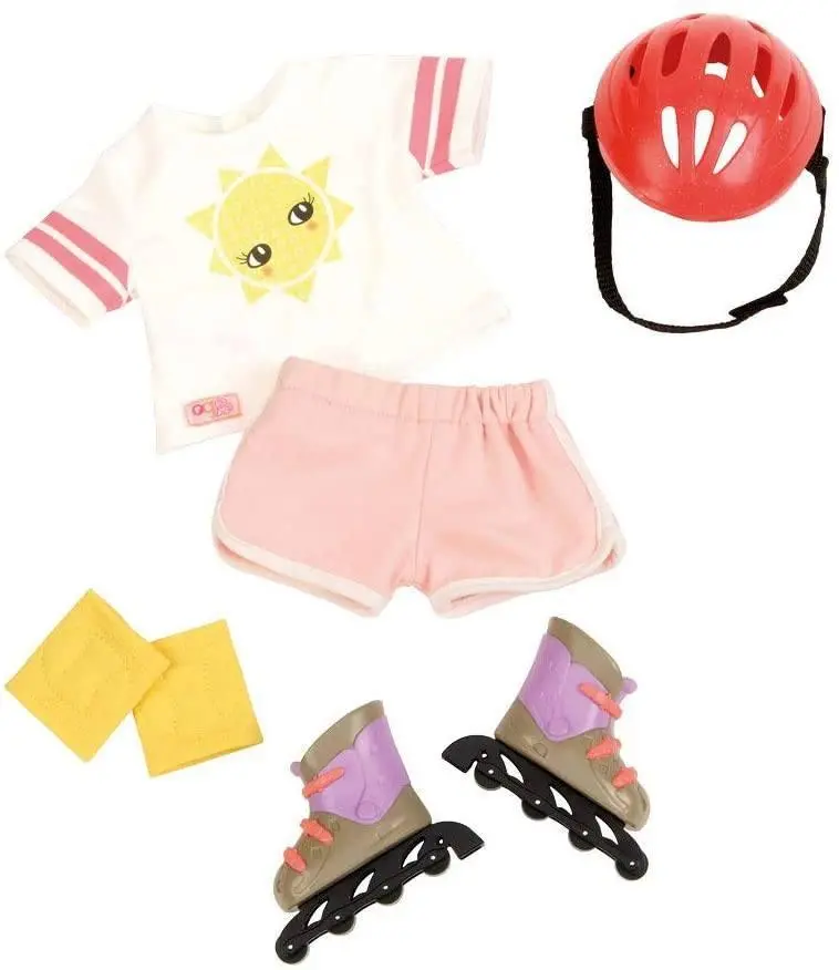 Our Generation Roll With It Doll Outfit Skates And Helmet For 18-Inch Dolls 1