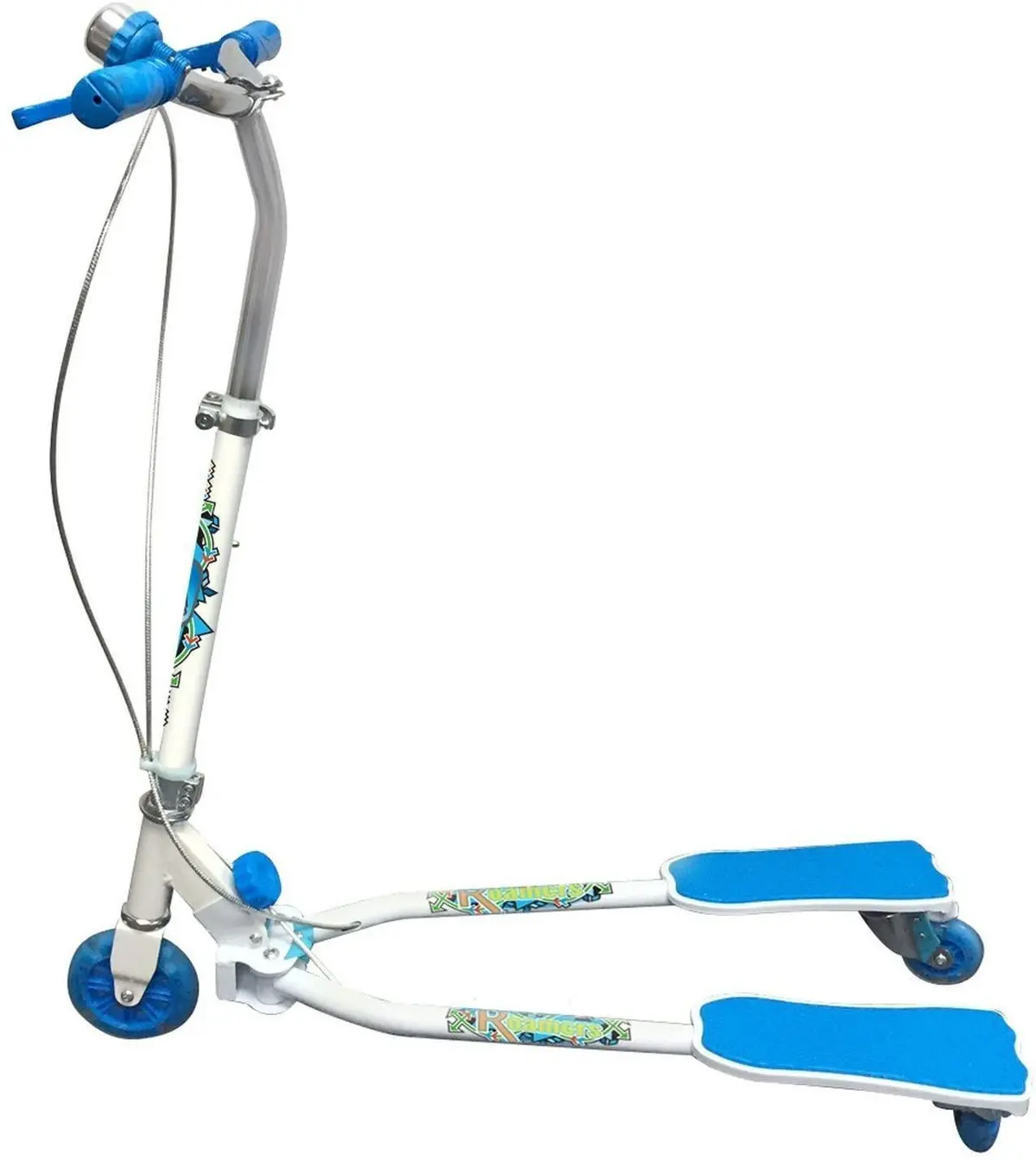 Ozbozz Scissor Boys Scooter White/Blue 1