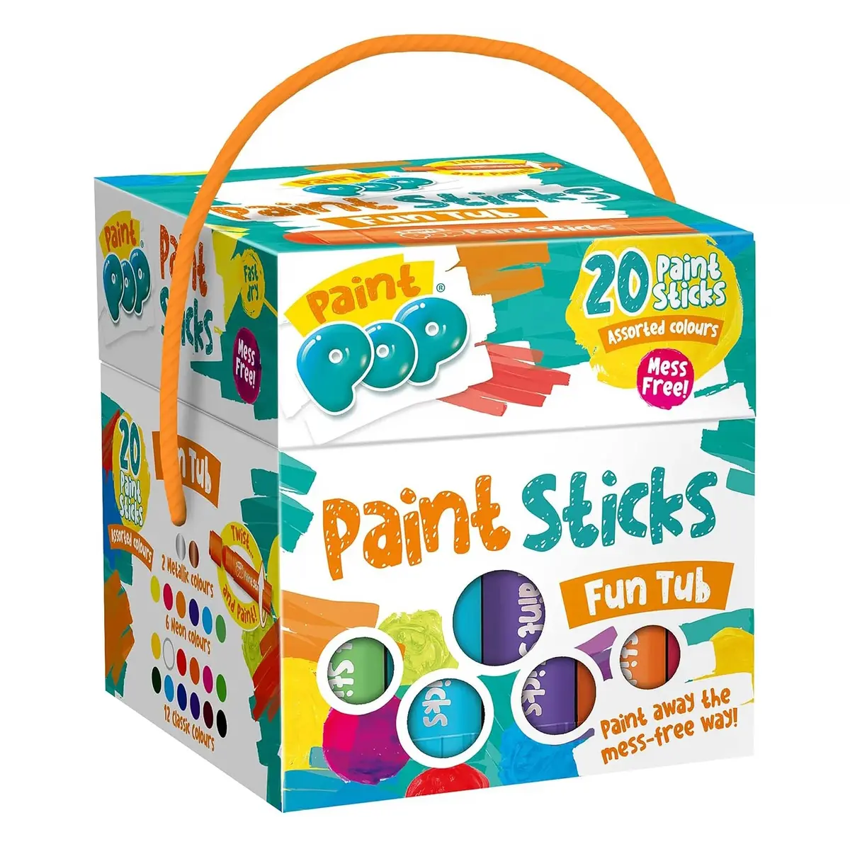 Paint Pop Paint Sticks For Kids - 20 Pack Tubb 1