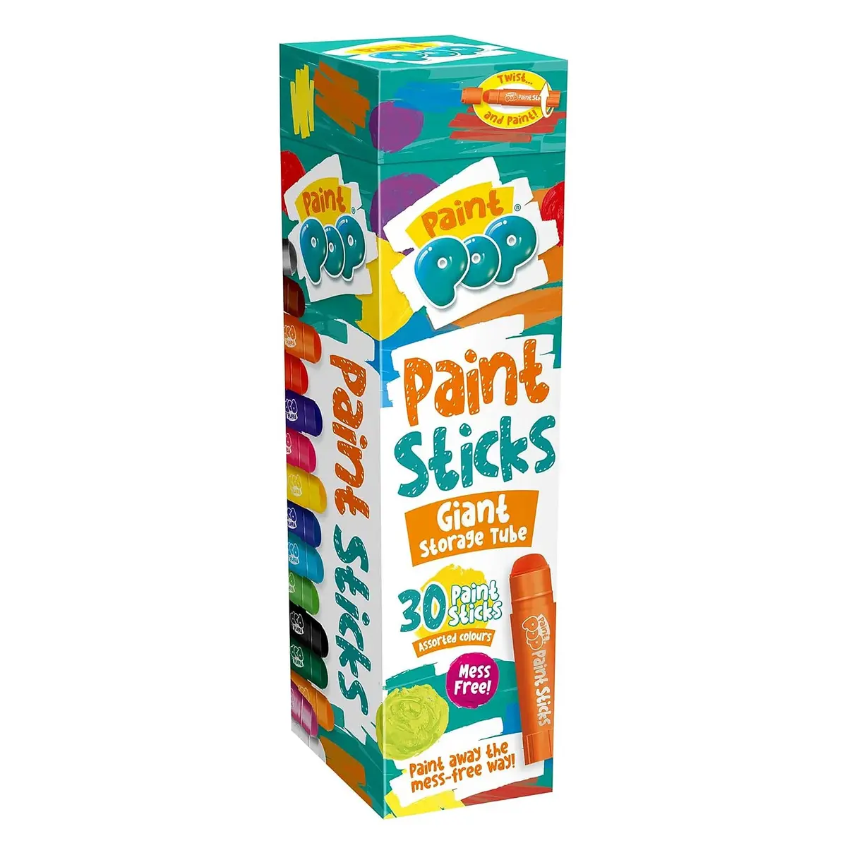 Paint Pop Paint Sticks For Kids - 30 Pack Giant Tube 1