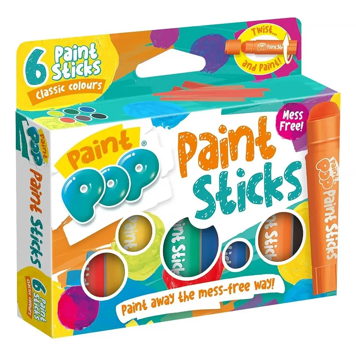 Paint Pop Paint Sticks For Kids - 6 Pack 1