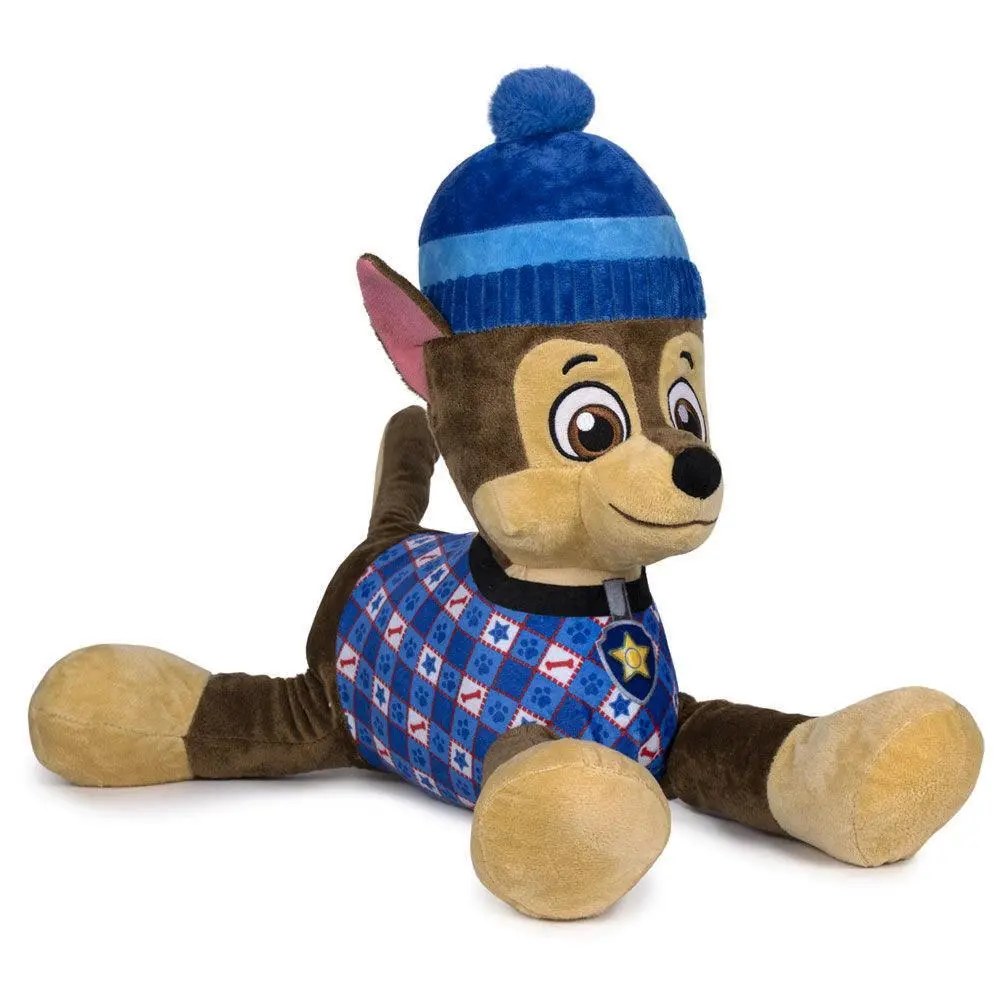 Paw Patrol Chase Lying Down Winter Plush Toy 50Cm 1