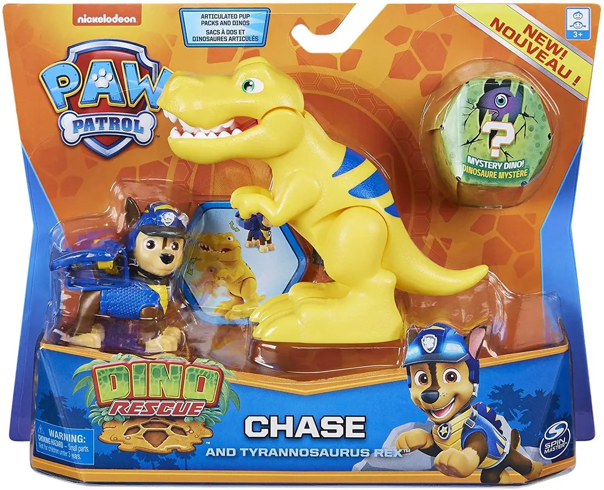 Paw Patrol Dino Rescue Chase And Dinosaur Action Figure Set 1