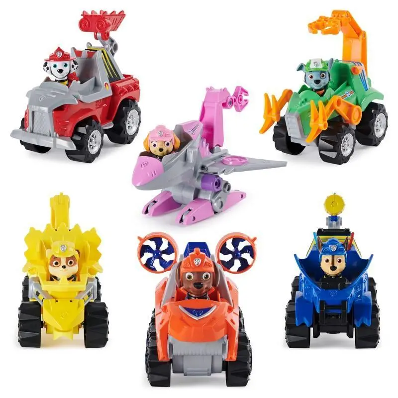 Paw Patrol, Dino Rescue Deluxe Rev Up Vehicle With Mystery Dinosaur Figure 1