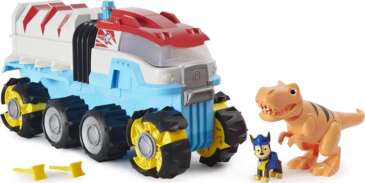 Paw Patrol Dino Rescue Dino Patroller Motorised Team Vehicle With Chase & T-Rex 1