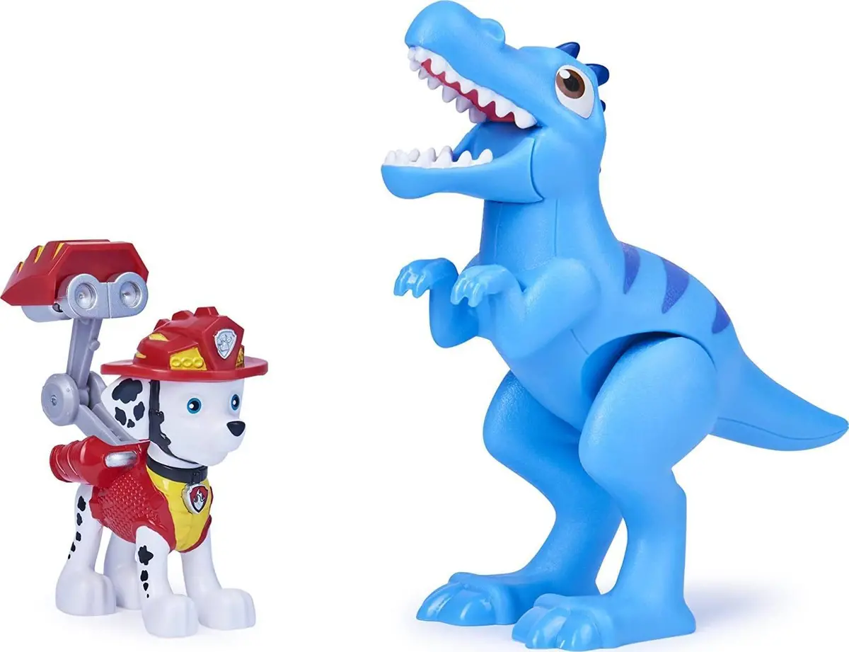 Paw Patrol Dino Rescue Marshall And Dinosaur Action Figure Set 2