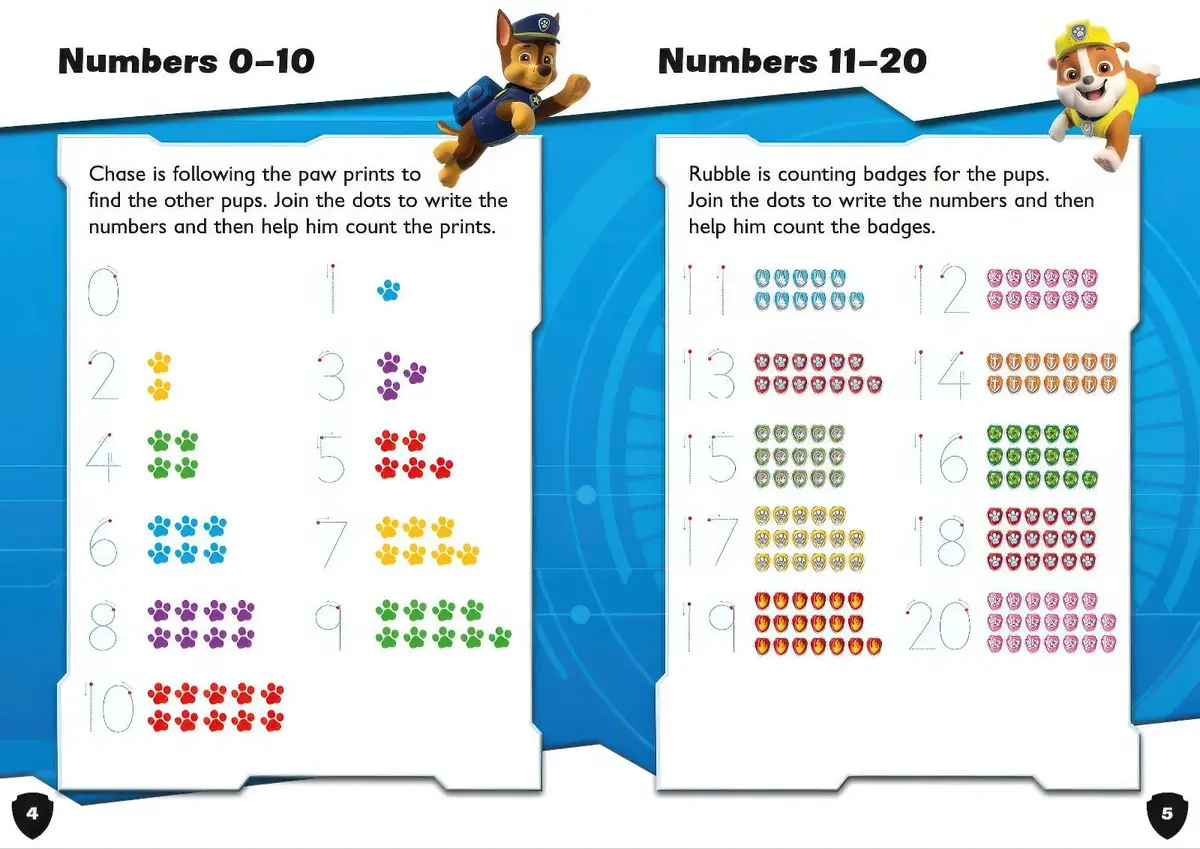 Paw Patrol First Counting Activity Book 2