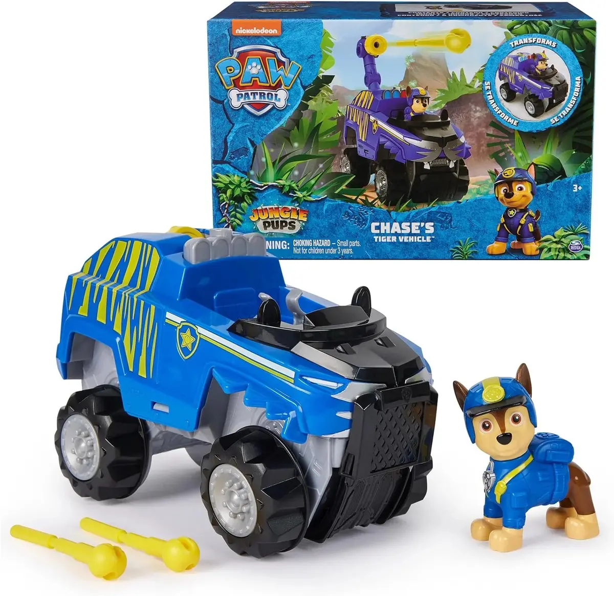 Paw Patrol Jungle Pups - Chase Tiger Rescue Vehicle 1