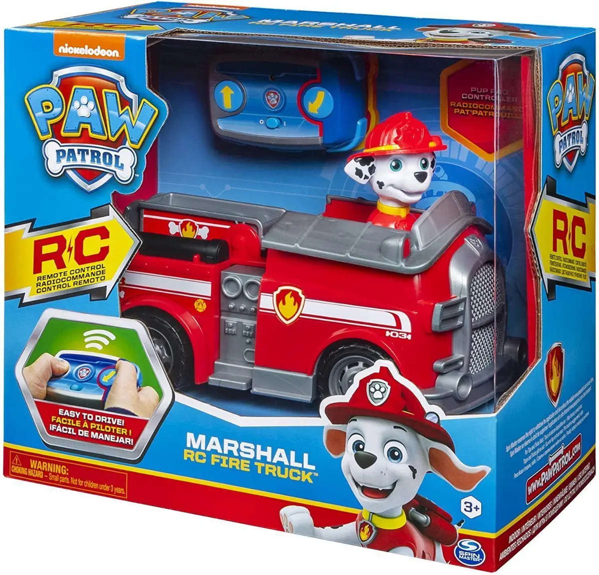 Paw Patrol Paw Patrol, Marshall Remote Control Fire Truck With 2-Way Steering, For Kids Aged 3 And Up Action Toys & Playsets 1