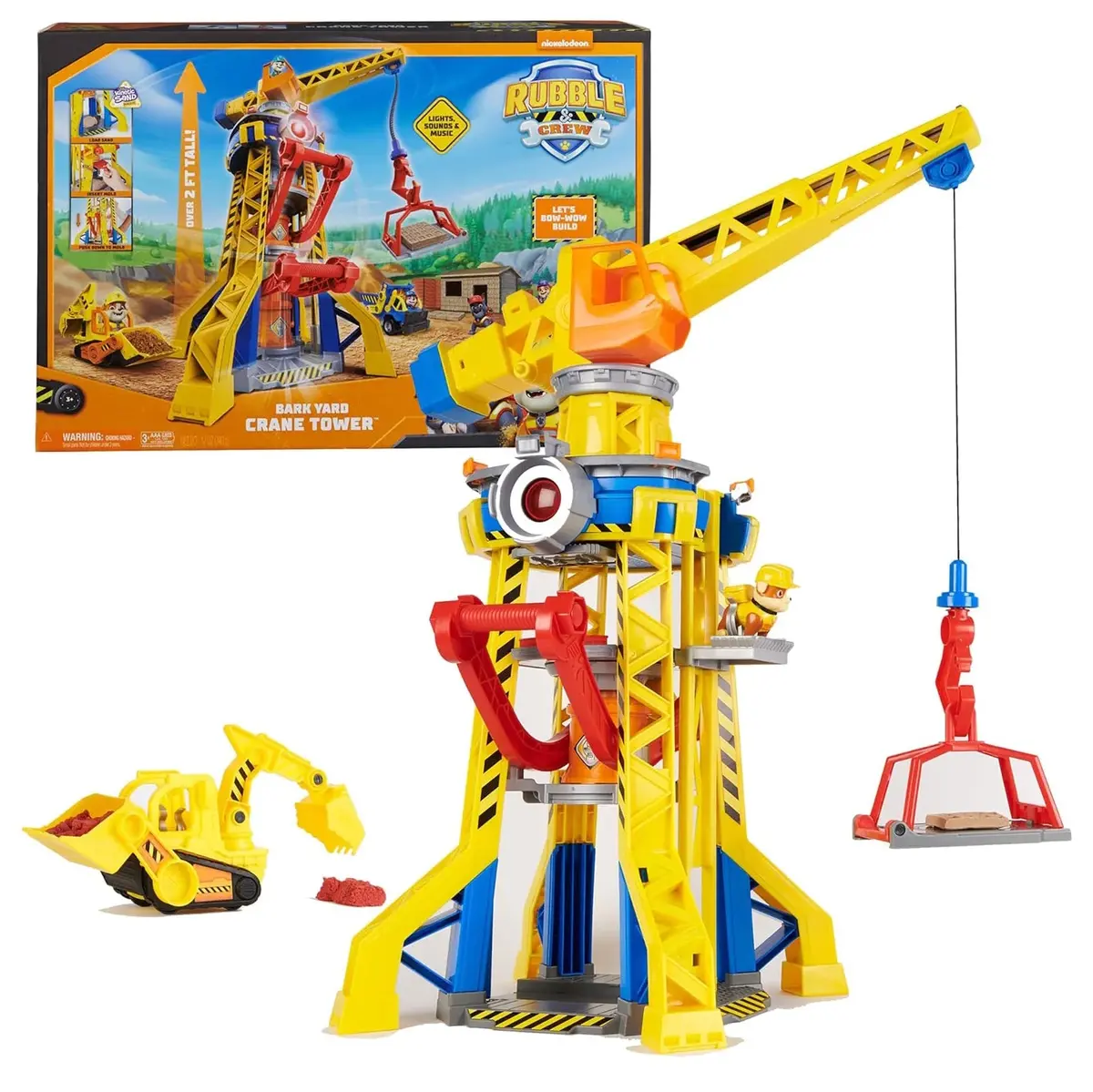 Paw Patrol Rubble And Crew Bark Yard Crane Tower Playset 1