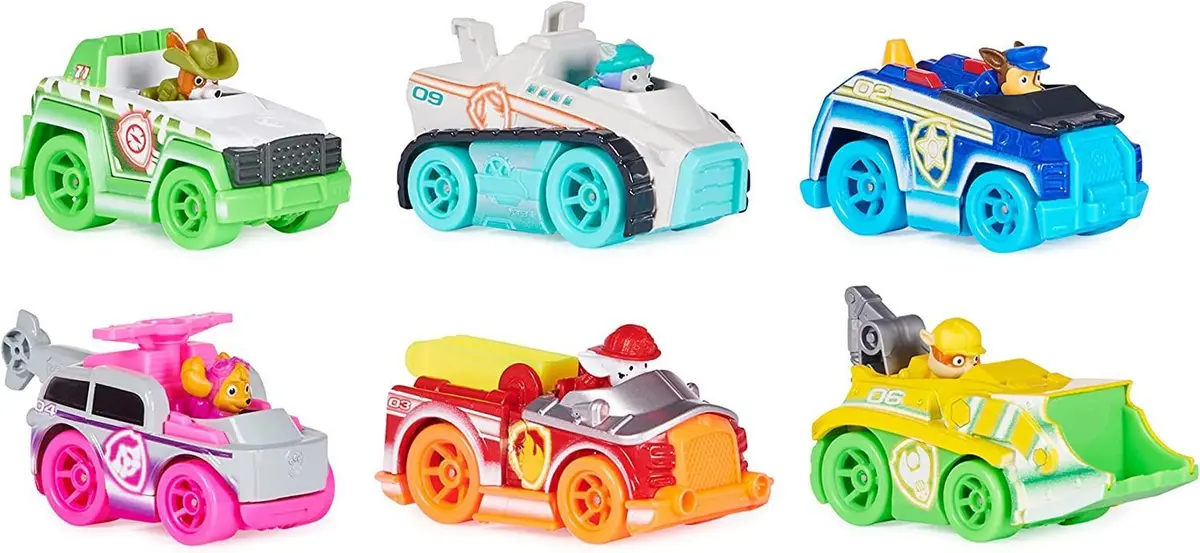 Paw Patrol, True Metal Neon Rescue Vehicle Gift Pack 1