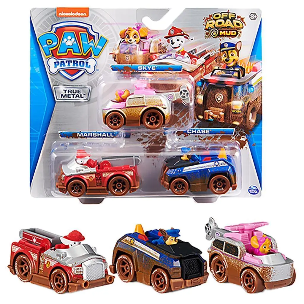 Paw Patrol True Metal Vehicles 1:55 Scale 3-Pack 1