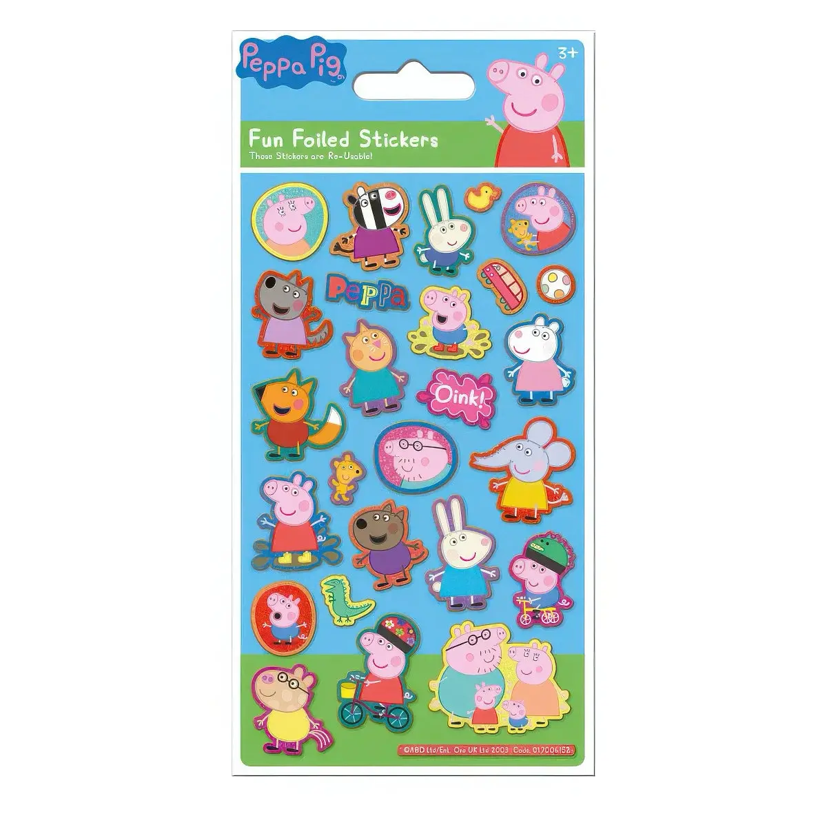 Peppa Pig Blue Foil Stickers Pack 1