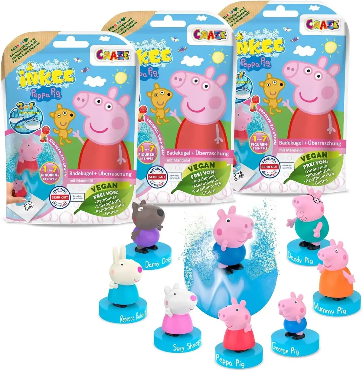 Peppa Pig Strawberry Scented Bath Bombs 2