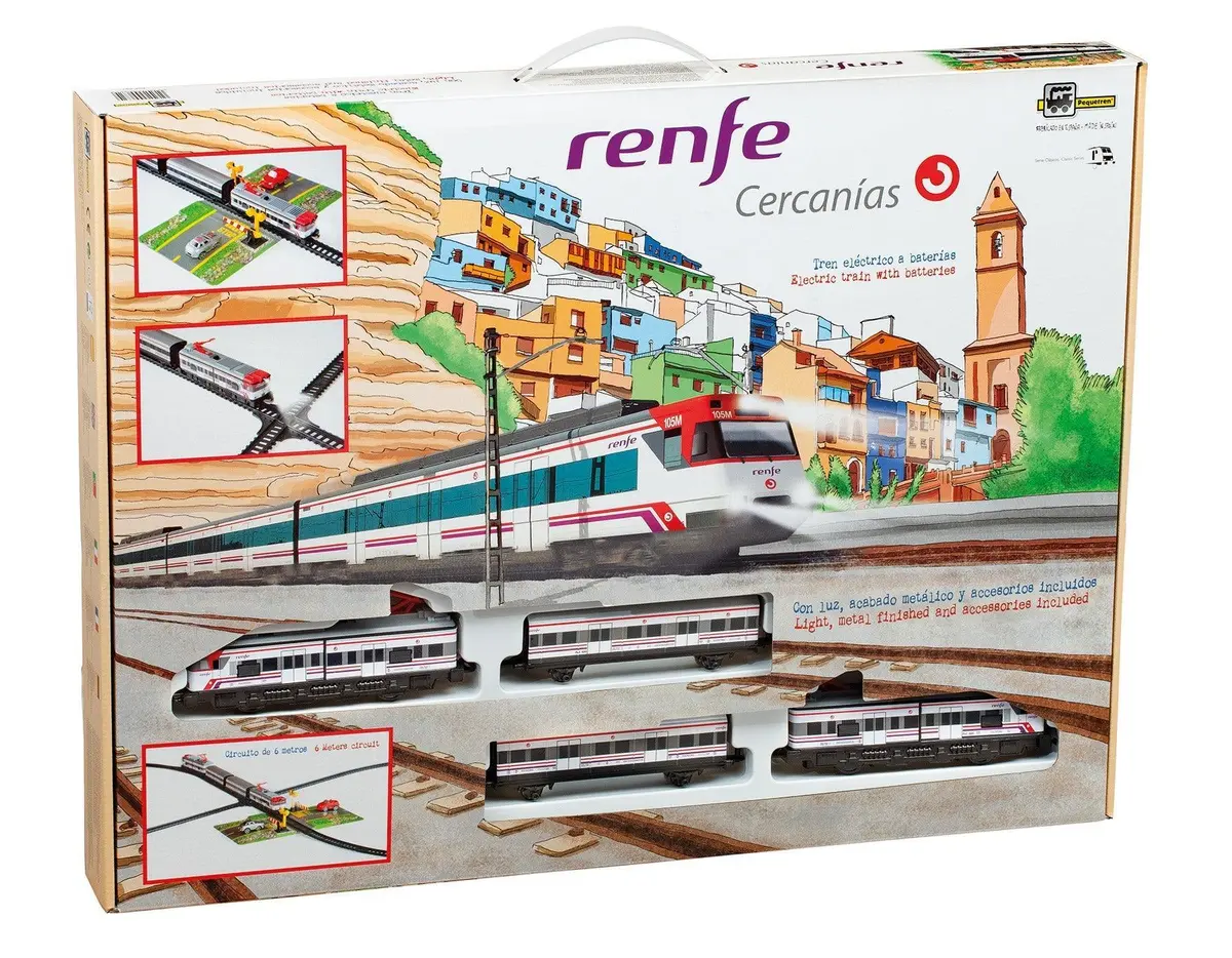 Pequetren 682 Cercanias Renfe Metallic Train Set 1