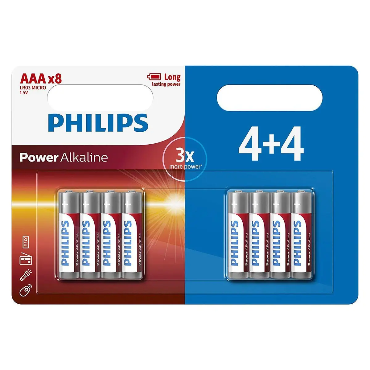 Philips Power Alkaline Type Aaa Batteries Pack Of 8 1