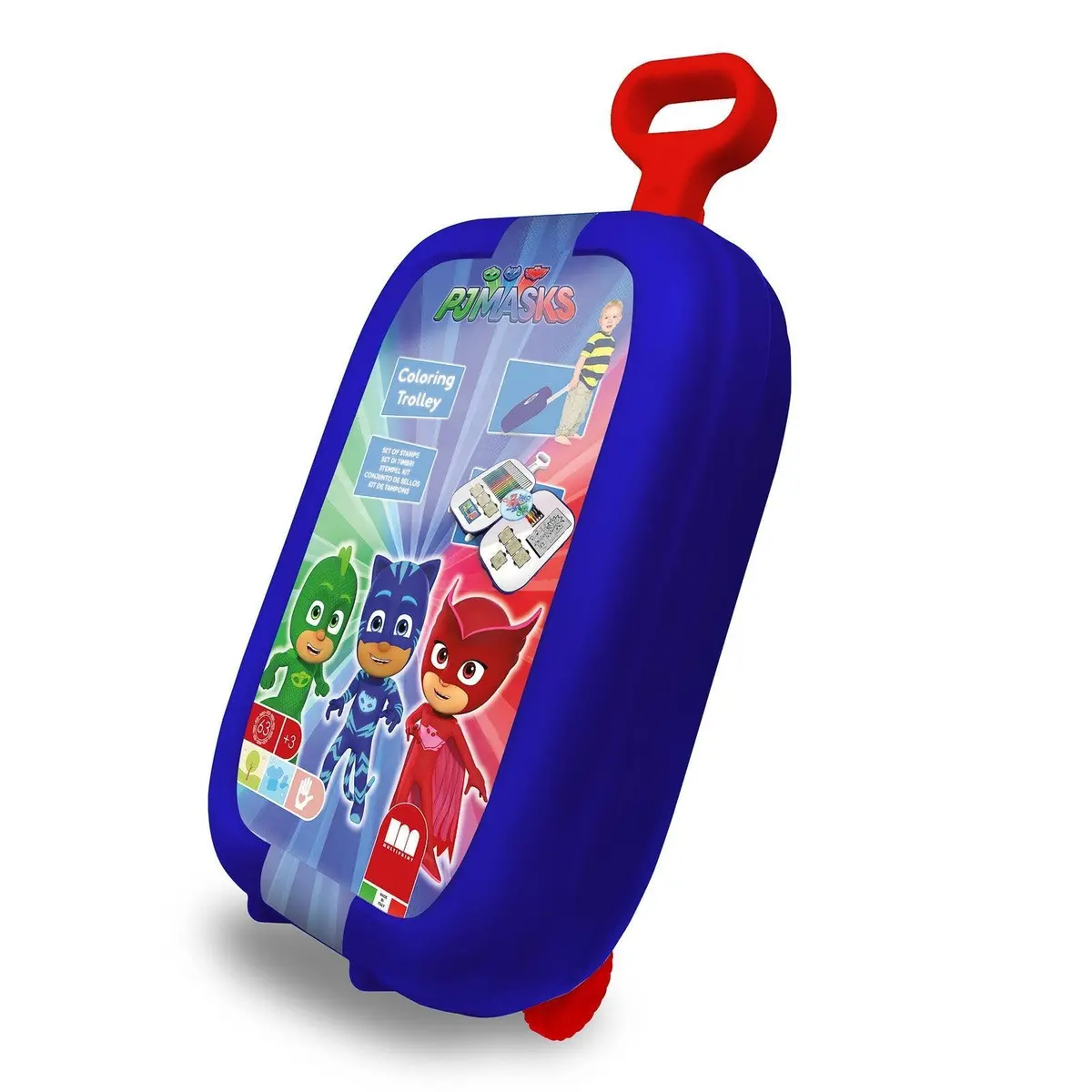 Pj Masks Artists Colouring & Stamps Trolley - Red Trolley 1