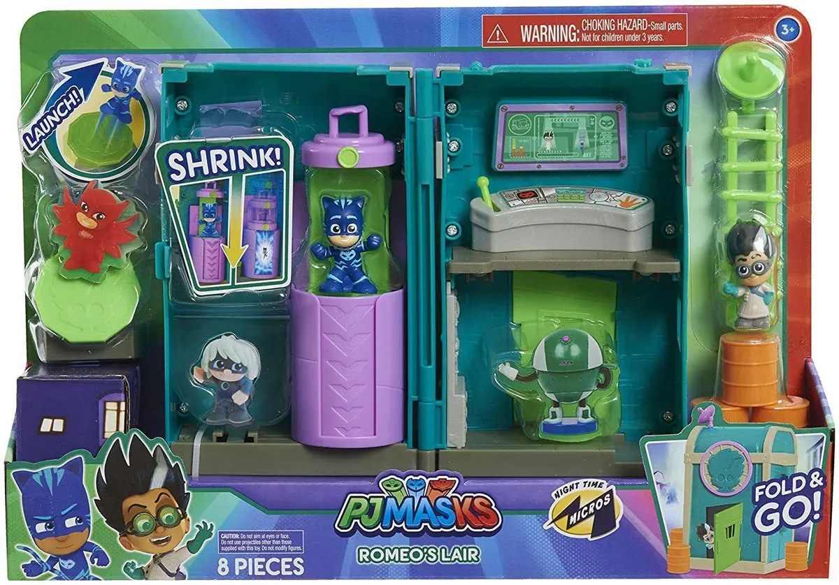 Pj Masks Jpl95705 Flair Night-Time Micros Romeo's Lair Playset 1