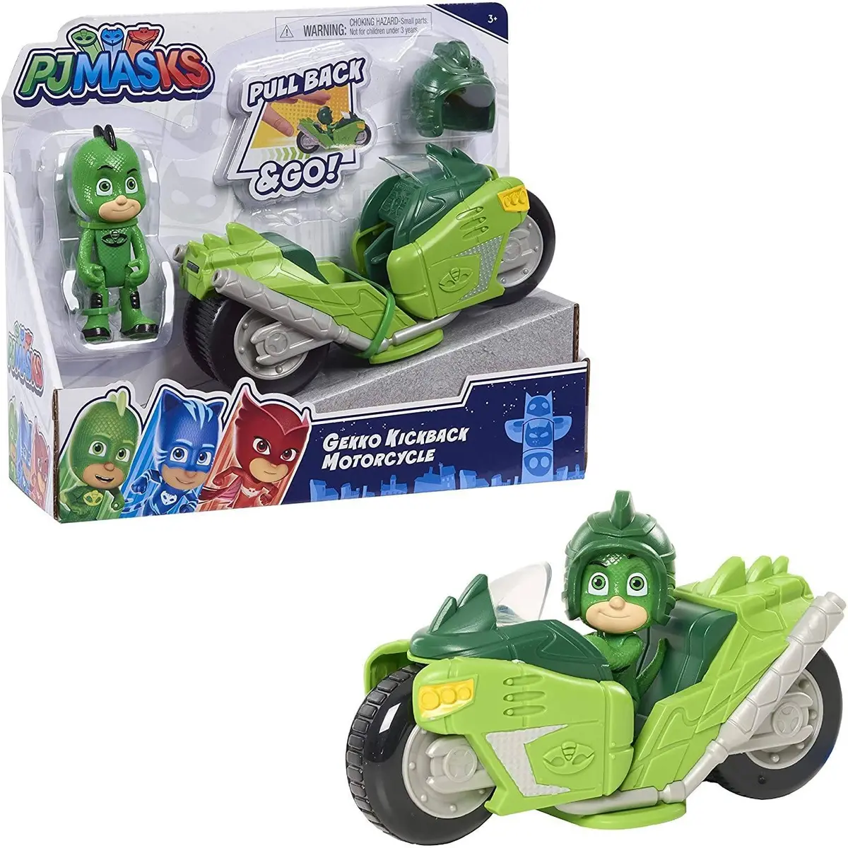 Pj Masks Kickback Motorcycles-Gekko 2 Piece Figure Set 1