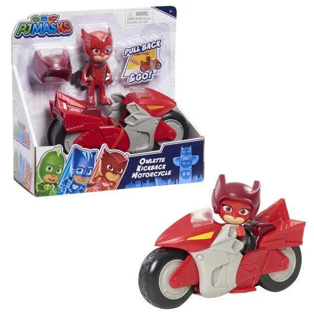 Pj Masks Kickback Motorcycles-Owlette 2 Piece Figure Set 1