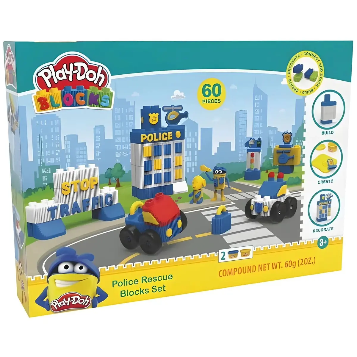 Play-Doh Blocks Police Car Set 1