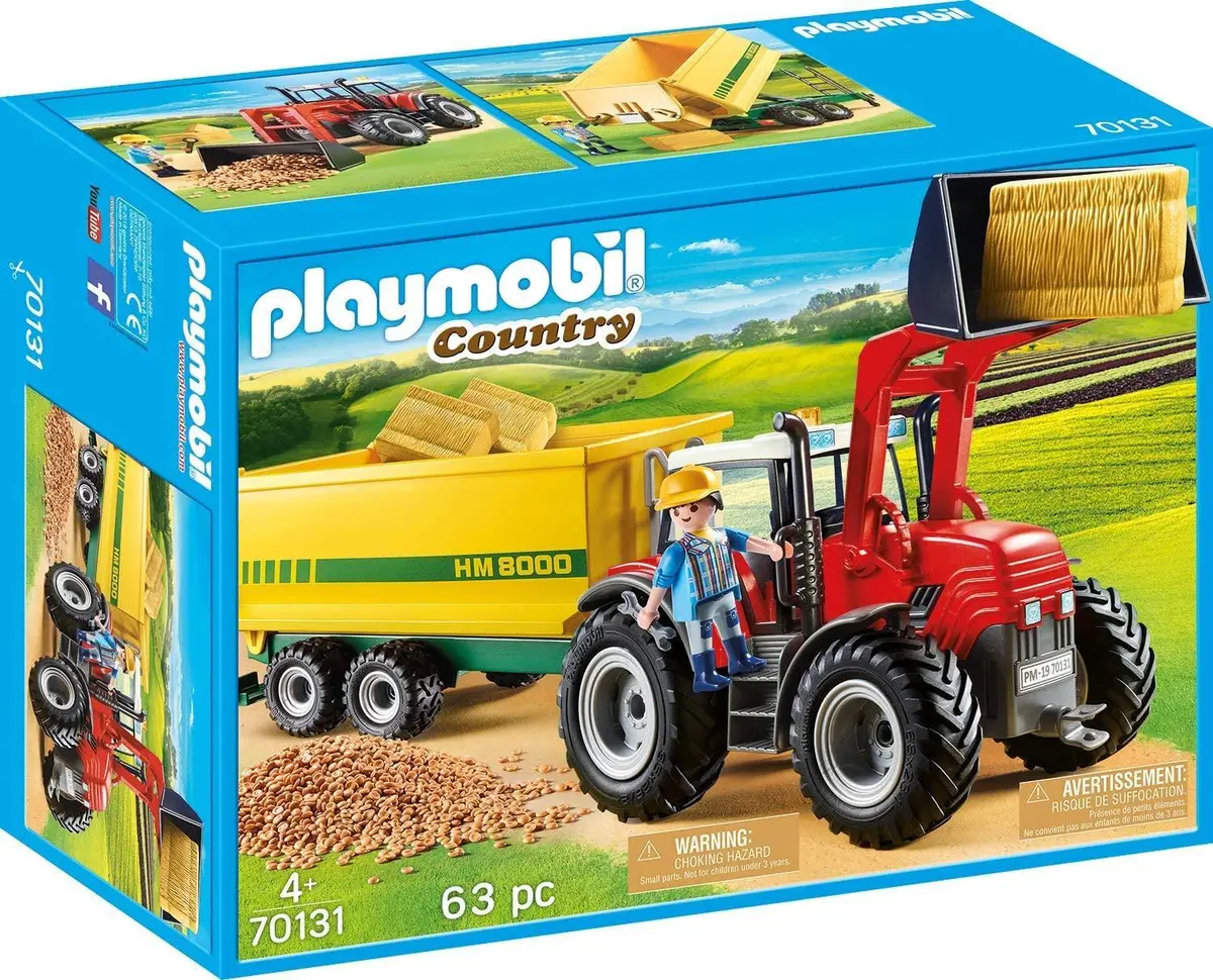 Playmobil 70131 Tractor With Feed Trailer Playset 1