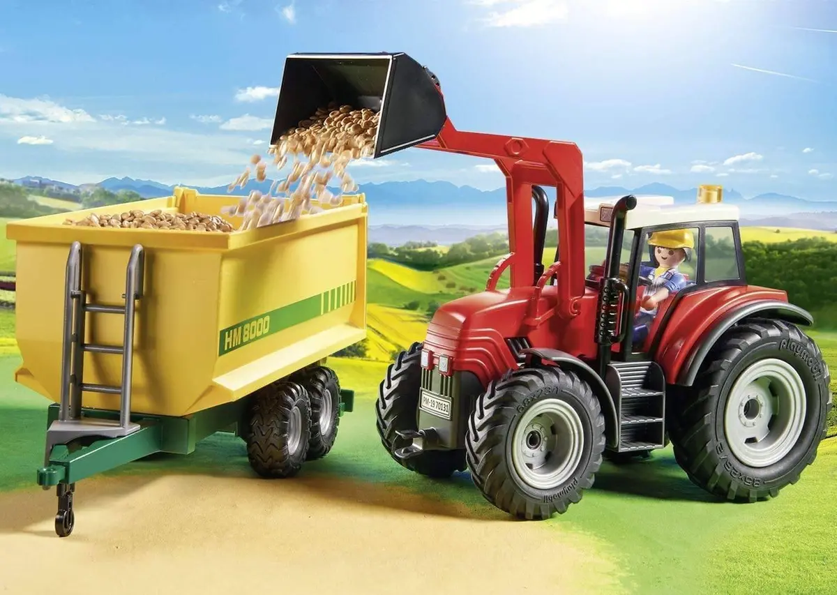 Playmobil 70131 Tractor With Feed Trailer Playset 2