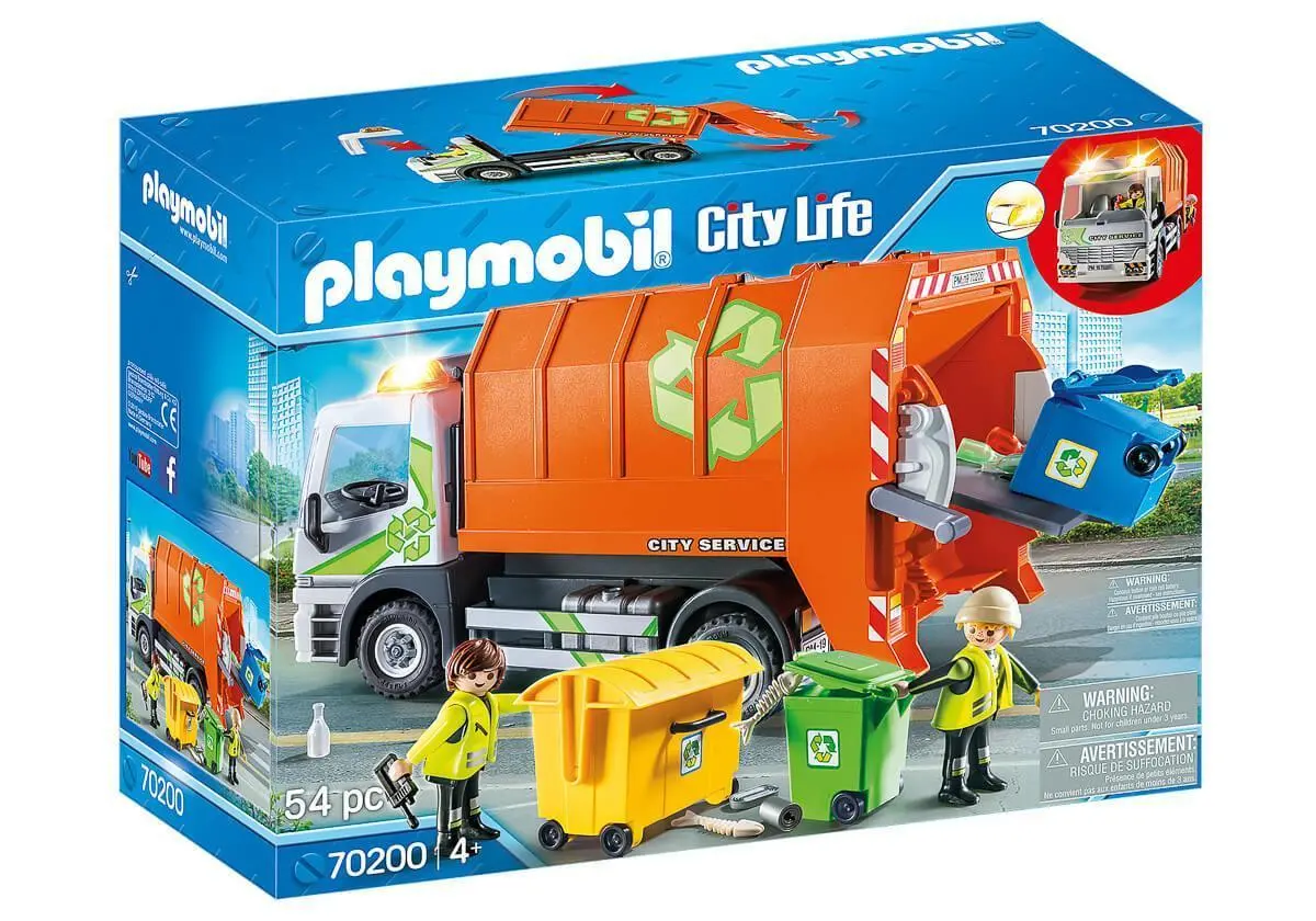 Playmobil 70200 City Life Vehicle World Recycling Truck With Flashing Lights 1
