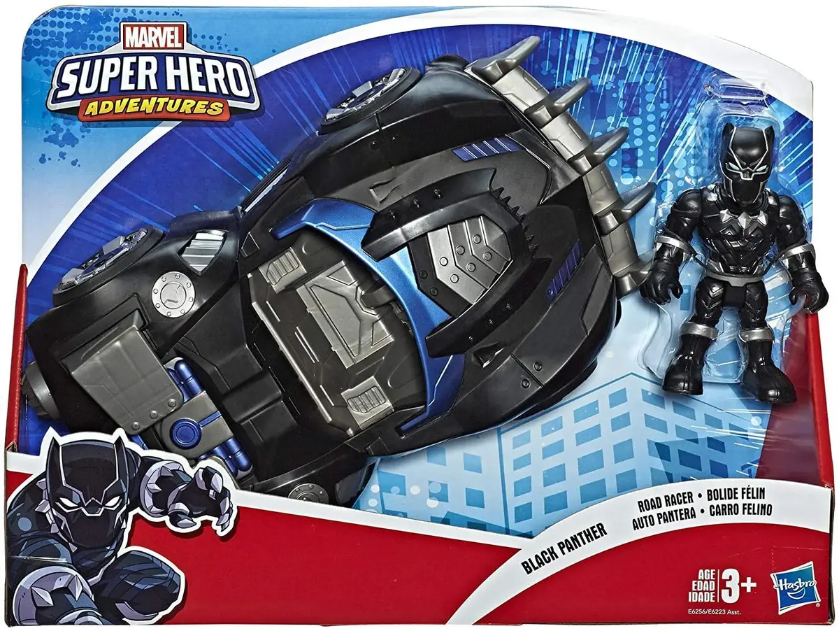 Playskool Super Hero Adventures Sha Black Panther Road Racer Action Toys & Playsets 1