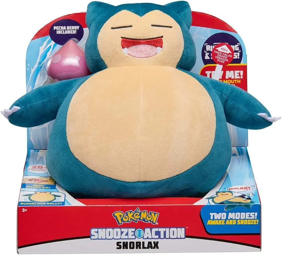 Pokémon Snooze Action Snorlax Plush 10-Inch Plush Toy 1